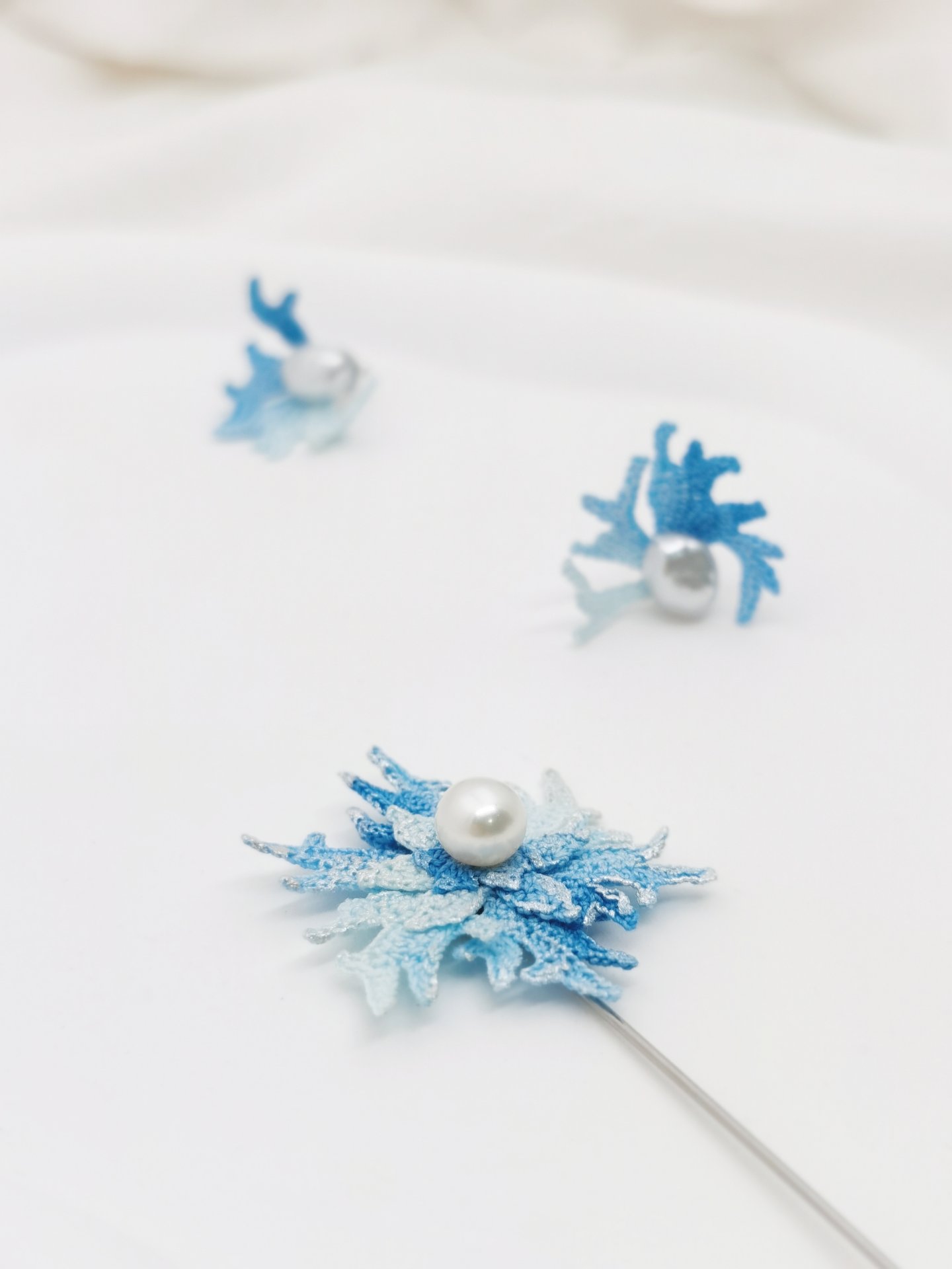 初雪 · 雪花胸针耳饰套装