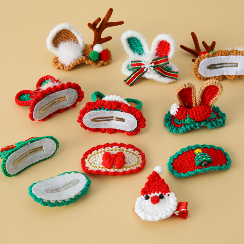 Christmas Motif Crochet Hair Clip Collection · Scale / detail view 1